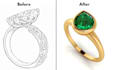 design custom jewelry sketch 3d ring design 3d cad model realistic 3d rendering