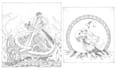 create grayscale line art illustration