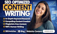do SEO article writing, blog post writing or content writing