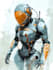make anime style mecha robot illustrations
