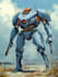 do anime style mecha robot illustrations