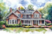 hand draw architectural home building portrait