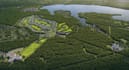design resort masterplan, render modern golf course, landscape 3d visualization