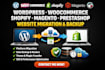 wordpress woocommerce shopify magento prestashop website migration and backup
