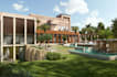 revit 3d multi unit apartment building, commercial architecture render,hardscape
