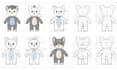 design plushie reference sheet custom stuffed animal with sewing pattern
