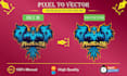 do vector tracing, convert image to vector file, typography