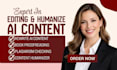 humanize ai book, edit ai content, self help book, ghostwriting, proofreading
