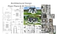 design modern luxury house plans and 3d rendering