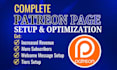 do professional patreon page setup and optimization