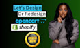 design an opencart ecommerce website, shopify dropshipping website development