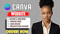 canva website design landing page website design