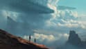 design an epic sci fi book cover that captures