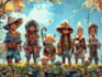 draw fantasy kids character illustration