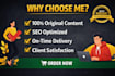 write SEO blog posts and youtube scripts