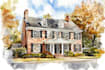 watercolor a house portrait