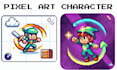 create pixel art character sprite sheet sprite animation assets for your game