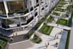 craft commercial mixed use building,exterior facade design,office complex render