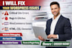 fix wordpress issues critical errors bugs woocommerce html css elementor website