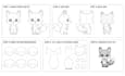 create plush toy sewing pattern tech pack design ych character reference sheet
