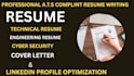 write ats technical resume, engineering resume, cv writing