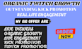 do twitch promotion, kick promotion, live viewers, affiliate viewers