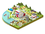 create a isometric map vector illustration