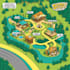 design festival map and isometric event map illustrations