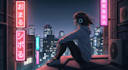 draw aesthetic lofi illustrate background, loop animation animated gif pixel art