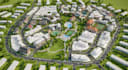 render animate masterplan, 3d site urban plan subdivision, residential community