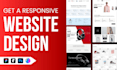 create a responsive website and landing page UI UX design