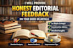 provide honest editorial feedback on your book or article