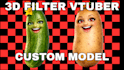 create custom 3d ar vtuber filter for snap camera and lens studio for streaming