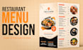 design professional restaurant food menu layout