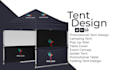 create custom canopy tent, feather flag, and backdrop banner design