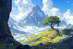 design fantasy background and landscape