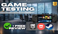do game testing play test and review game app testing test multiplayer pc game