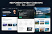 design a modern  responsive website using HTML CSS javascript