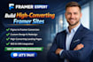 design figma framer gohighleve landing page webflow template website development
