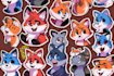 make furry stickers on cartoon style