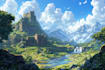 create fantasy landscape illustrations