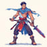 do a character pixel art