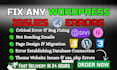 fix wordpress issues wordpress bug fix wordpress errors woocommerce wp fix help