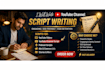 script writing, content writing,script editing, movie script