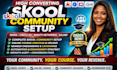 setup skool community, skool online course, manage your skool community