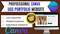design a high converting ugc portfolio website in canva