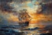 create ship oil painting for you