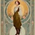 create illustrations in art nouveau style