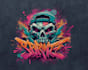 manually design graffiti street art canvas