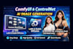 comfyui workflows, ai image generation, controlnet,  ai onlyfans, sfw ai model
